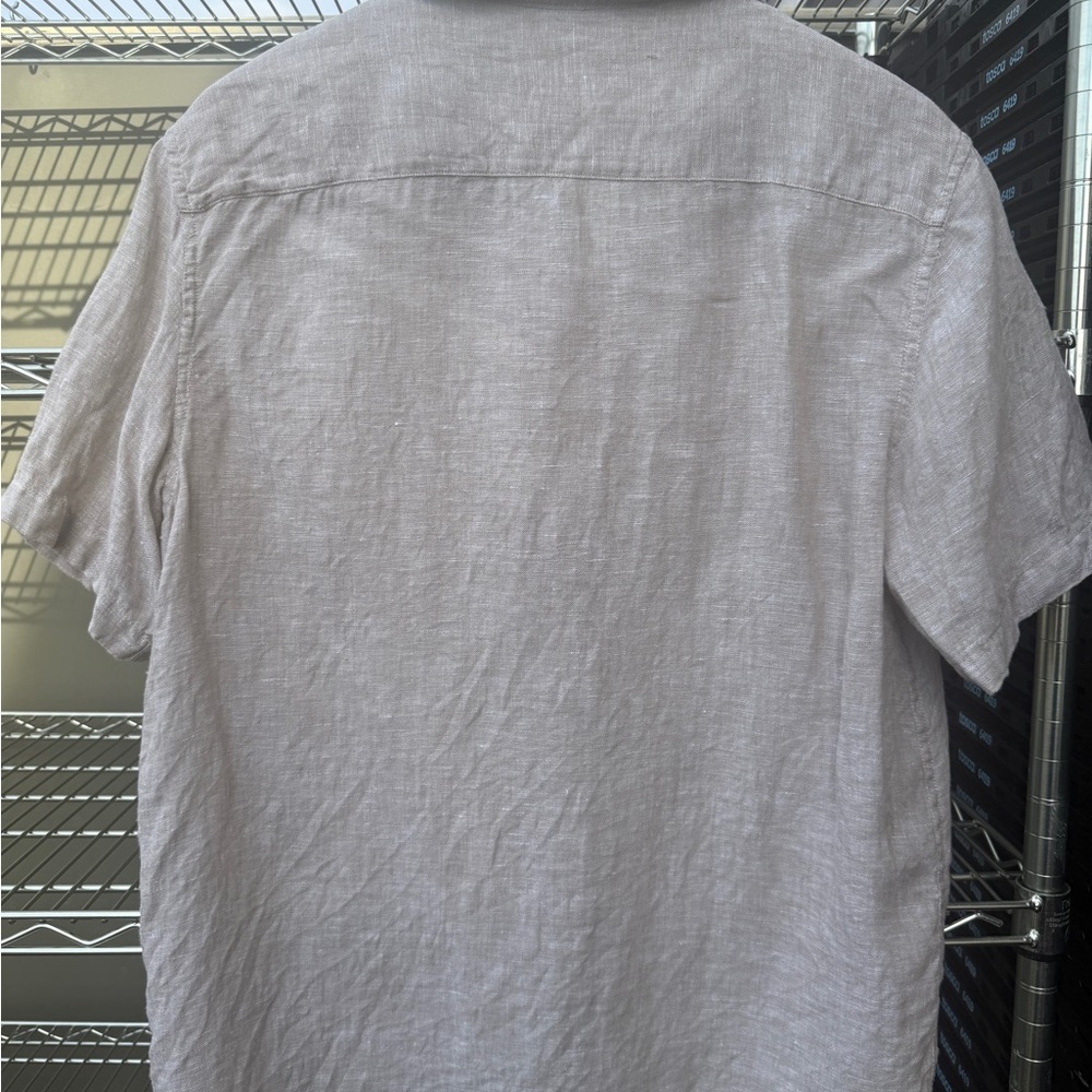 Panama Jack Tan 100% Linen Short Sleeve shirt Men’s Medium - Picture 3 of 3